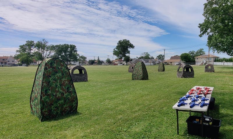 Outdoor laser tag tents